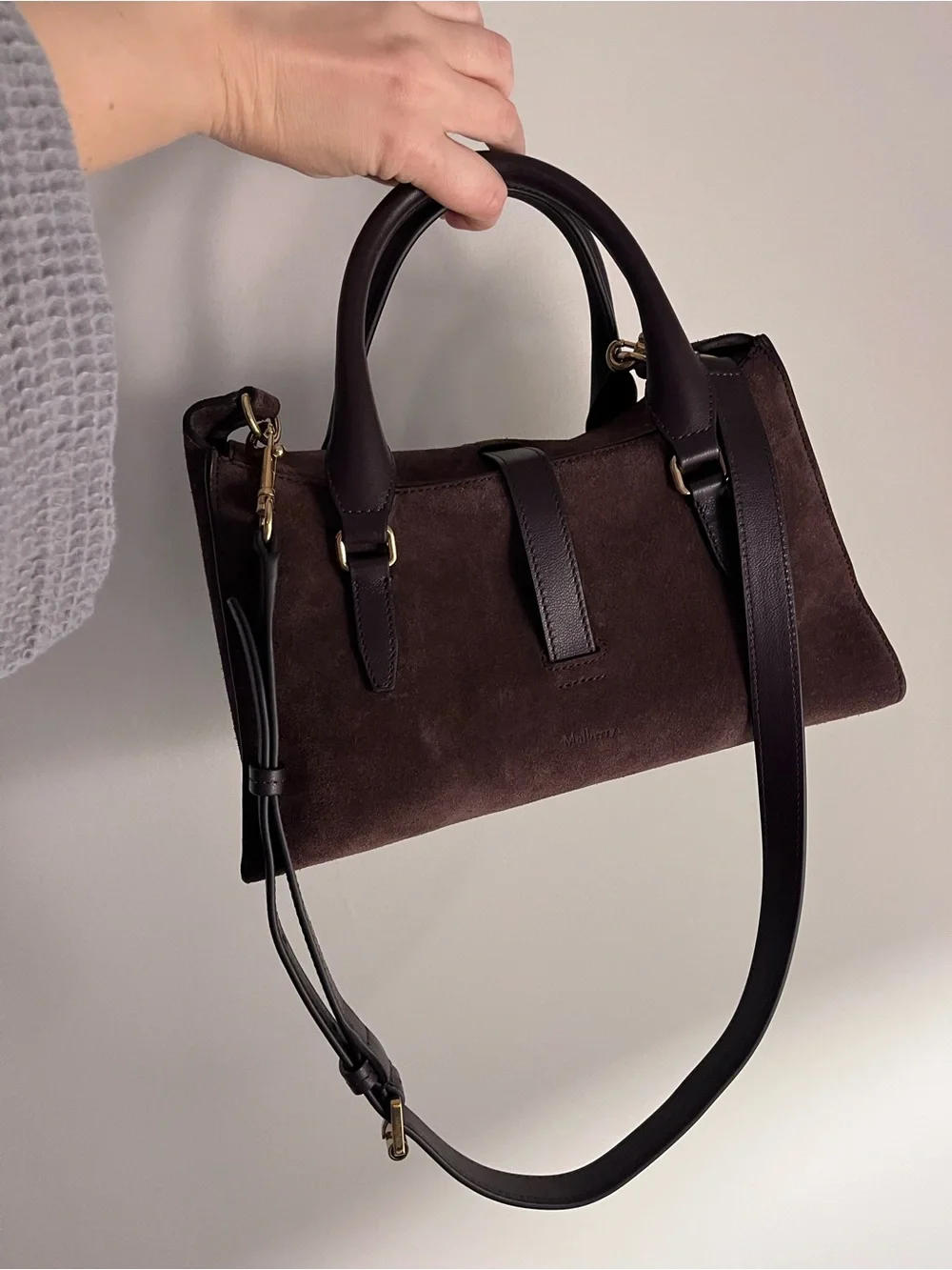 Mulberry Small Roxanne Chocolate Suede - Picture 5 of 8
